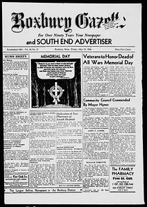 Roxbury Gazette and South End Advertiser, May 25, 1956