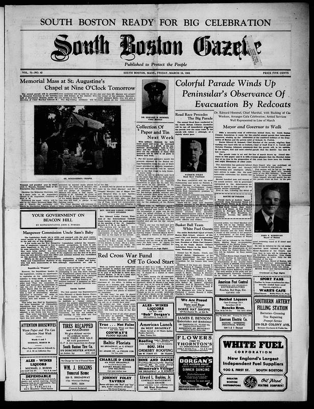 South Boston Gazette, March 16, 1945 Digital Commonwealth