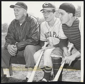 Boston All Stars Coach George Ryan, Dick Daley, J.P. (of) Mike Coyne (Rose.) C