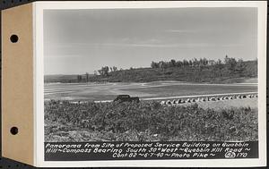 Contract No. 82, Constructing Quabbin Hill Road, Ware, panorama from site of proposed service building on Quabbin Hill, compass bearing south 30 degrees west, Ware, Mass., Jun. 7, 1940