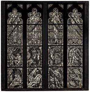 Part of Milton's "Paradise Lost" window, one of a series of four Christian Epic windows in the choir of the Princeton Univ. Chapel