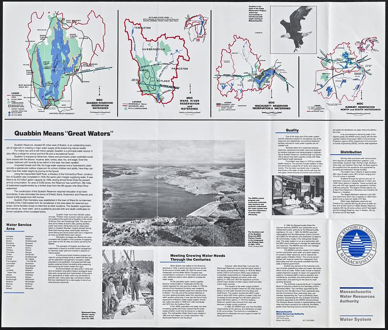 General plan of the MWRA/MDC water system
