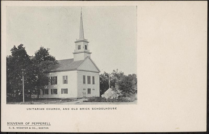 First Parish (Unitarian) Church and old brick schoolhouse