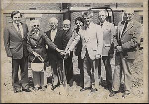 Ground breaking for the addition to Lawrence Library