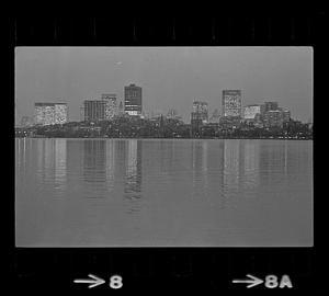 Downtown skyline and Charles River Basin, downtown Boston