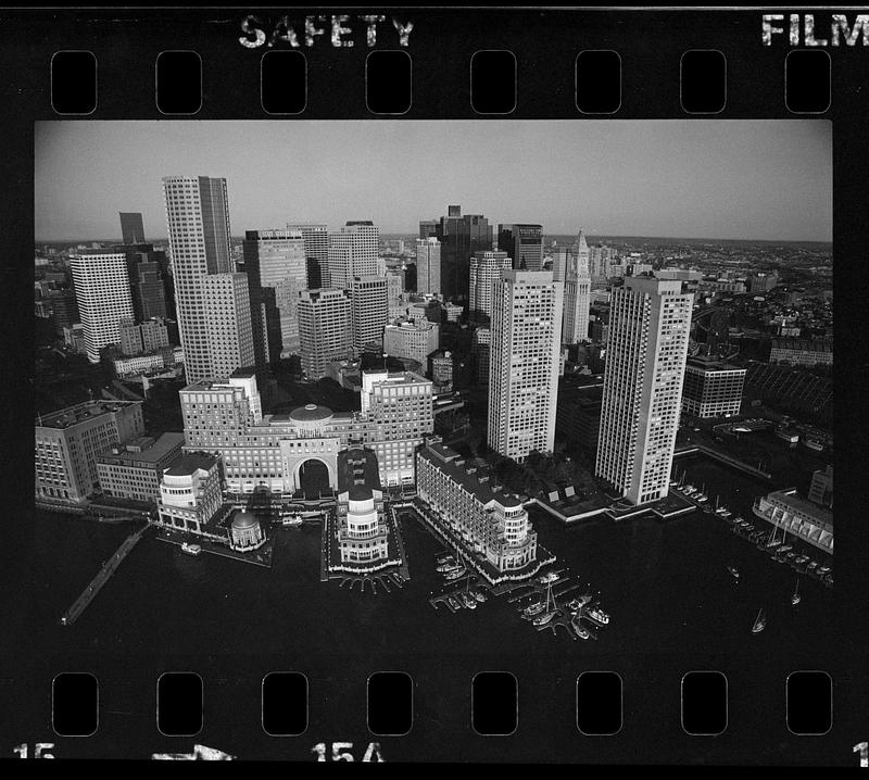 North End waterfront and Rowe's Wharf, downtown Boston