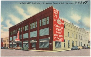Auto Parts Inc., 424 N. P. Avenue, Fargo, N. Dak., Ph. 27411