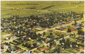 Aerial view of Hazen, North Dakota