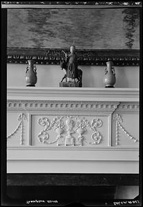 Mrs. Thompson's House, Chestnut Street, center of mantel detail and ornaments