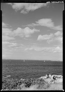 Sky, water, boats