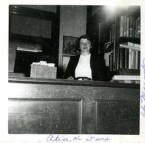 Alice Rochetti at Mount Auburn desk