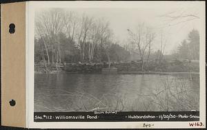 Station #112, Williamsville Pond (south outlet), Hubbardston, Mass., Nov. 20, 1930