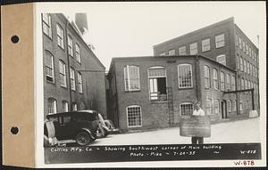 Collins Manufacturing Co., showing southwest corner of main building, Wilbraham, Mass., Jul. 24, 1935