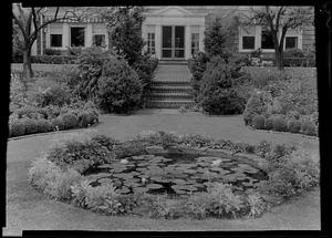 Lily pool, toward residence in garden of Mrs. W. H Cary