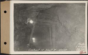 Contract No. 14, East Portion, Wachusett-Coldbrook Tunnel, West Boylston, Holden, Rutland, timbering at tunnel, Shaft 4, Rutland, Mass., Apr. 2, 1929