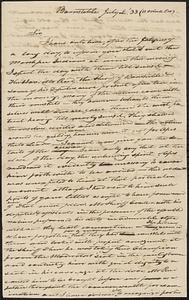 Mashpee Revolt, 1833-1834 - Letter from Josiah J. Fiske to Gov. Levi Lincoln, July 4, 1833