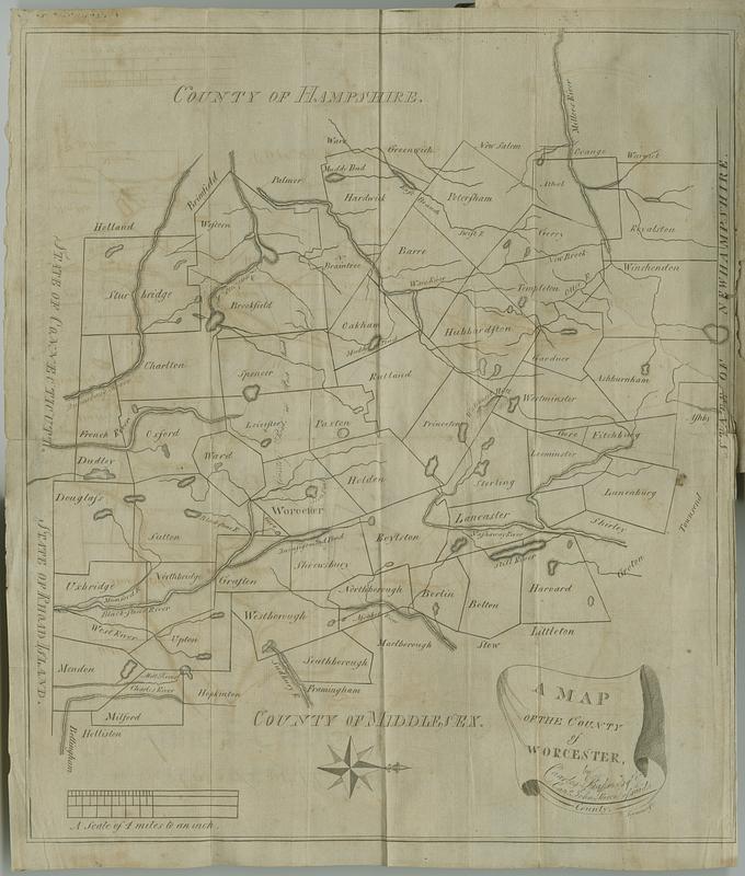 A map of the county of Worcester