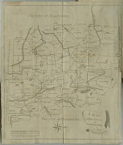 A map of the county of Worcester