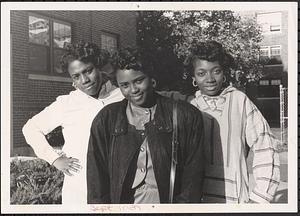 Portrait of three young women