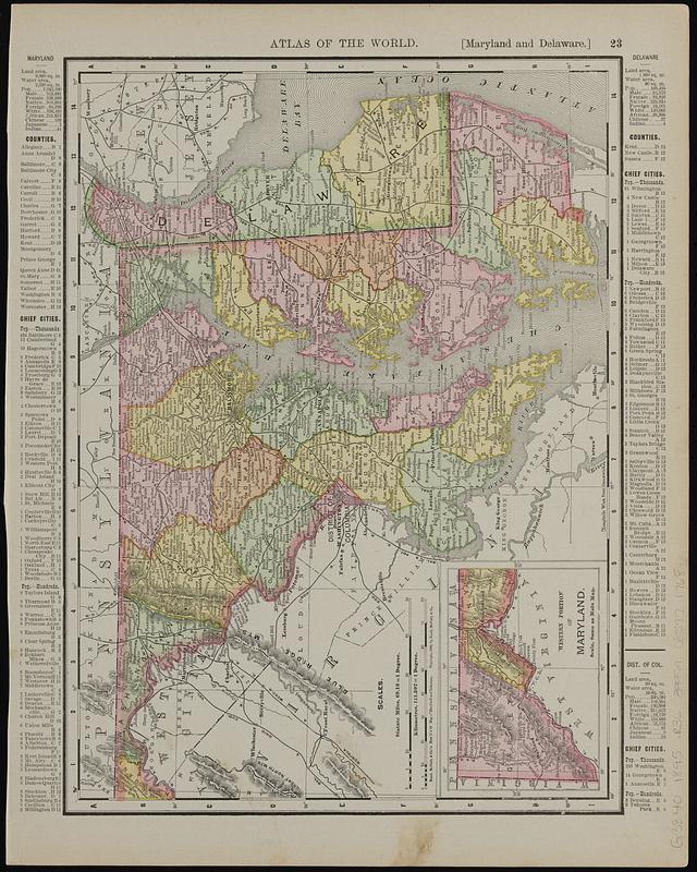 Maryland and Delaware ; Rand McNally & Co.'s map of the main portion of Baltimore