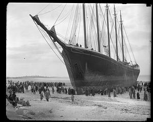 Schooner Nancy ashore at Nantasket