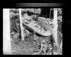 Unidentified wreckage, possibly a plane crash