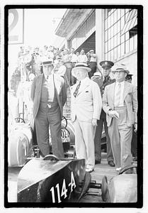 Boston Traveler Soap Box Derby July 1938, Boston Parks Commissioner William Long in center