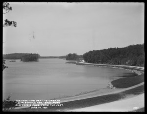 Distribution Department, Low Service Spot Pond Reservoir, Old Pepe's Cove, from the east at junction of Woodland Road and Pond Street; after improvement, Stoneham, Mass., Jun. 19, 1901