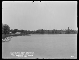 Distribution Department, Low Service Spot Pond Reservoir, from Pond Street towards Old Pepe's Cove, Stoneham, Mass., Jun. 19, 1901