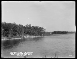 Distribution Department, Low Service Spot Pond Reservoir, southerly across the pond from Dam No. 10, Stoneham, Mass., Jun. 19, 1901