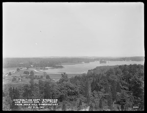Distribution Department, Low Service Spot Pond Reservoir, general view of northerly part of pond, from Bear Hill Observatory, Stoneham, Mass., Jun. 19, 1901