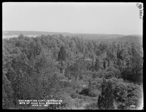 Distribution Department, Northern High Service Bear Hill Reservoir, site of proposed reservoir, from Bear Hill Observatory, Stoneham, Mass., Jun. 19, 1901