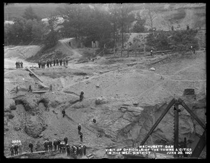 Wachusett Dam, Visit of the officials of the towns and cities in the Metropolitan District, Clinton, Mass., Jun. 20, 1901