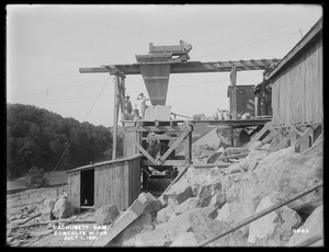 Wachusett Dam, concrete mixer, from the south, Clinton, Mass., Jul. 1, 1901