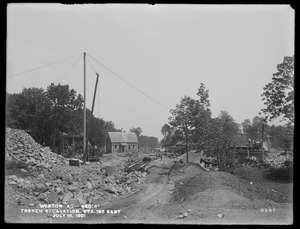 Weston Aqueduct, Section 4, trench excavation, station 165, looking easterly, Framingham, Mass., Jul. 18, 1901
