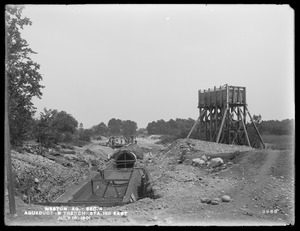 Weston Aqueduct, Section 4, aqueduct in trench, station 168, looking easterly, Framingham, Mass., Jul. 18, 1901