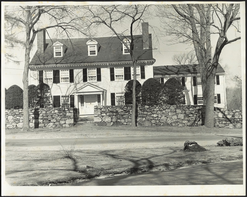 Ashdale Farm. View of front of Main House in winter/early spring.