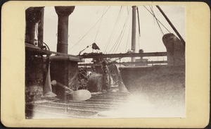 Deck of ship, looking towards mast
