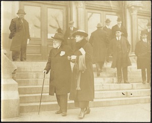 "Mr. Coolidge and Miss Neill, Voting, Brookline"