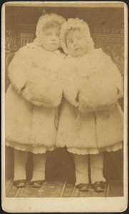 Isabel and Helen Stevens (twins) in winter dress
