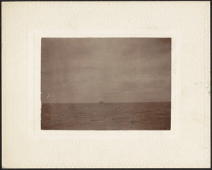 Distant view of ship (square-rigged) at sea