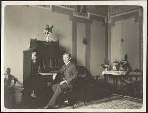 John Gardner Coolidge sitting at desk in formal room (neoclassical style)
