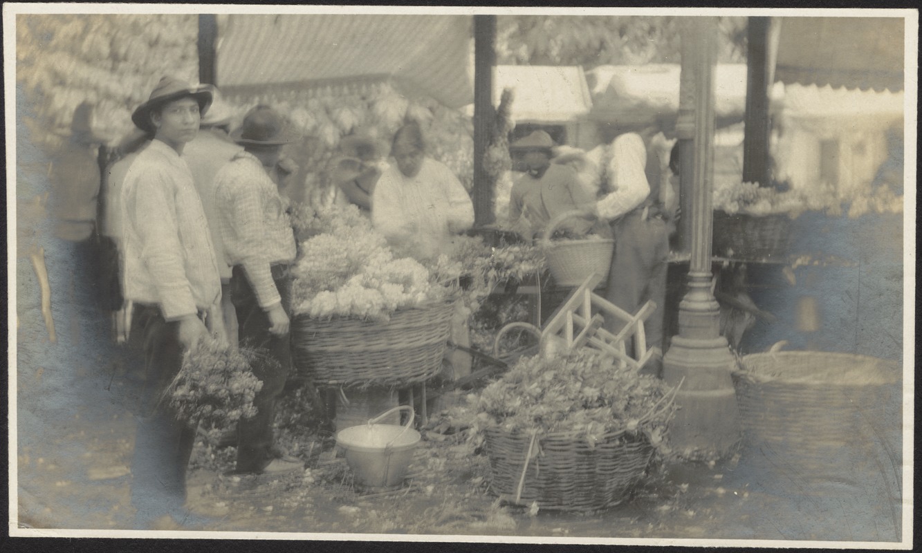 Busy marketplace (flowers)