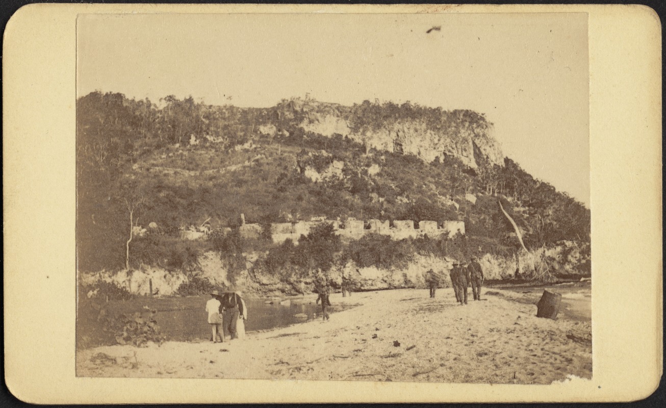 "Beach and old fort at Siboney"