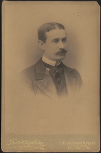Portrait of man with mustache, unidentified