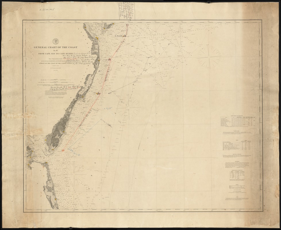 General chart of the coast, No. IV, from Cape May to Cape Henry