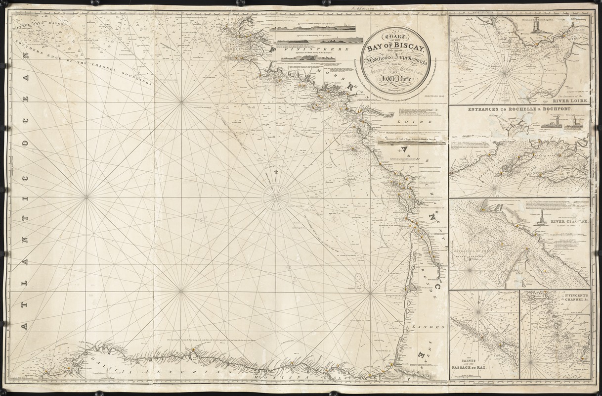 A chart of the Bay of Biscay, with various additions & improvements from the surveys of Tofino, Mechain, & others