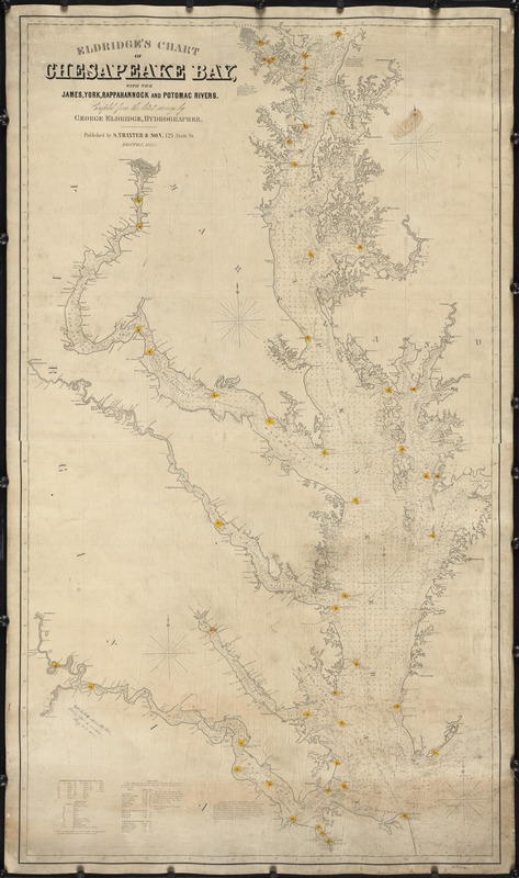 Eldridge's chart of Chesapeake Bay, with the James, York, Rappahannock and Potomas Rivers