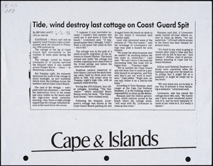 Tide, winde destroy last cottage on Coast Guard Spit