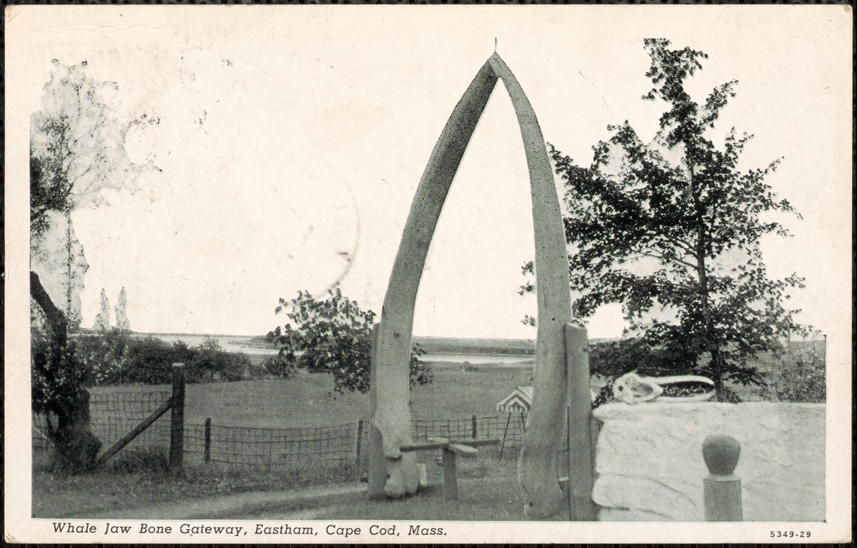 Whale jaw bone gateway, Eastham, Cape Cod, Mass.